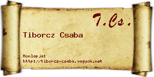 Tiborcz Csaba névjegykártya