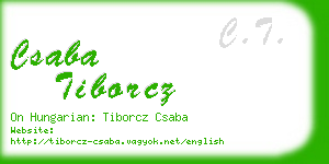 csaba tiborcz business card